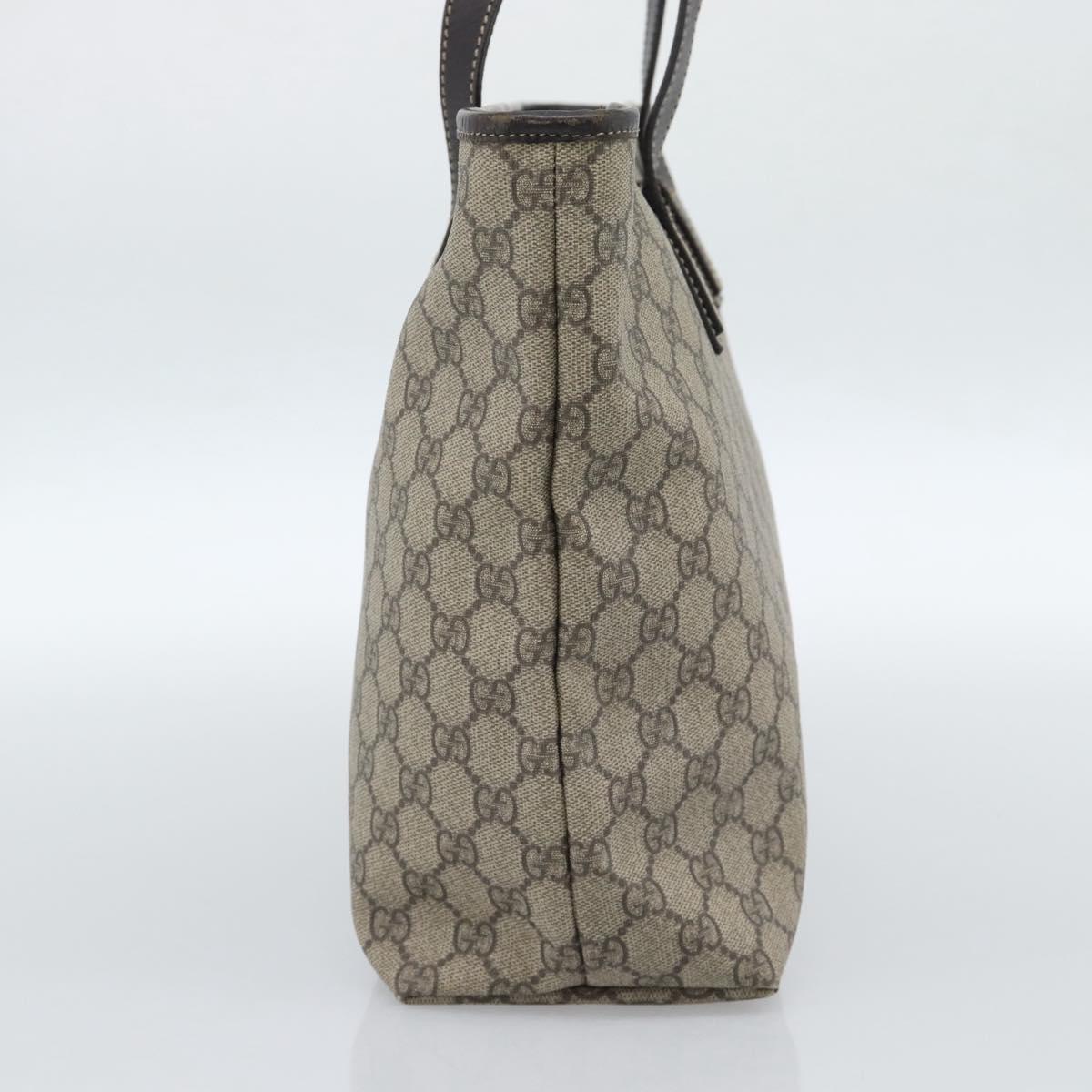 GUCCI GG Supreme Tote Bag PVC Beige 211137 Auth ep14707