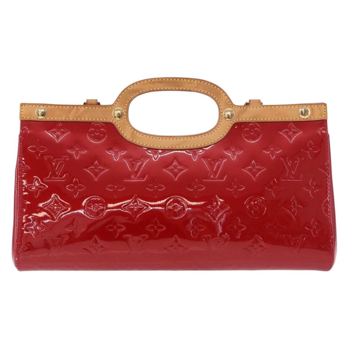 LOUIS VUITTON Vernis Roxbury Drive Bag 2way Pomme D'amour M91987 LV Auth ep14708