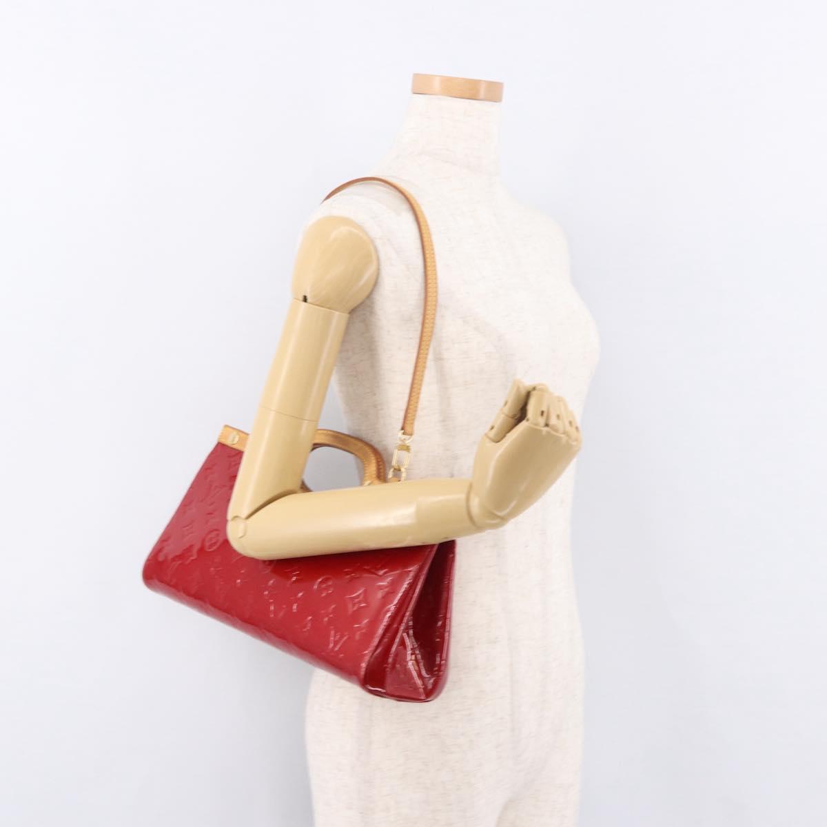 LOUIS VUITTON Vernis Roxbury Drive Bag 2way Pomme D'amour M91987 LV Auth ep14708