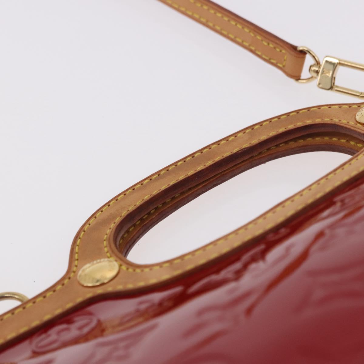 LOUIS VUITTON Vernis Roxbury Drive Bag 2way Pomme D'amour M91987 LV Auth ep14708