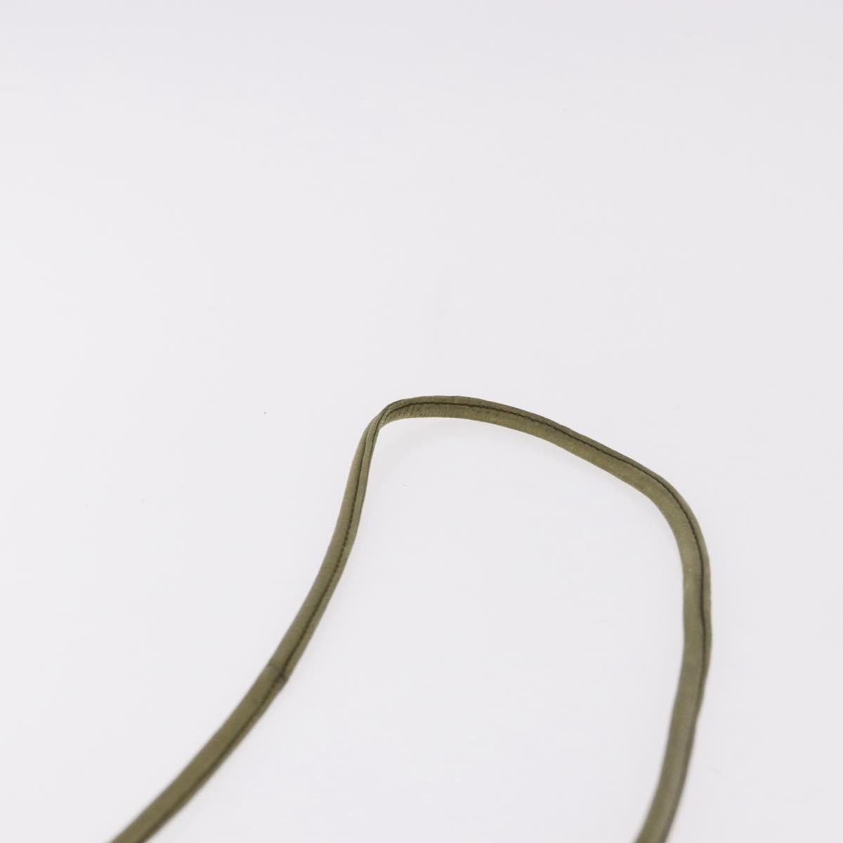 LOEWE Anagram Shoulder Bag Leather Green Gold Auth ep14712A