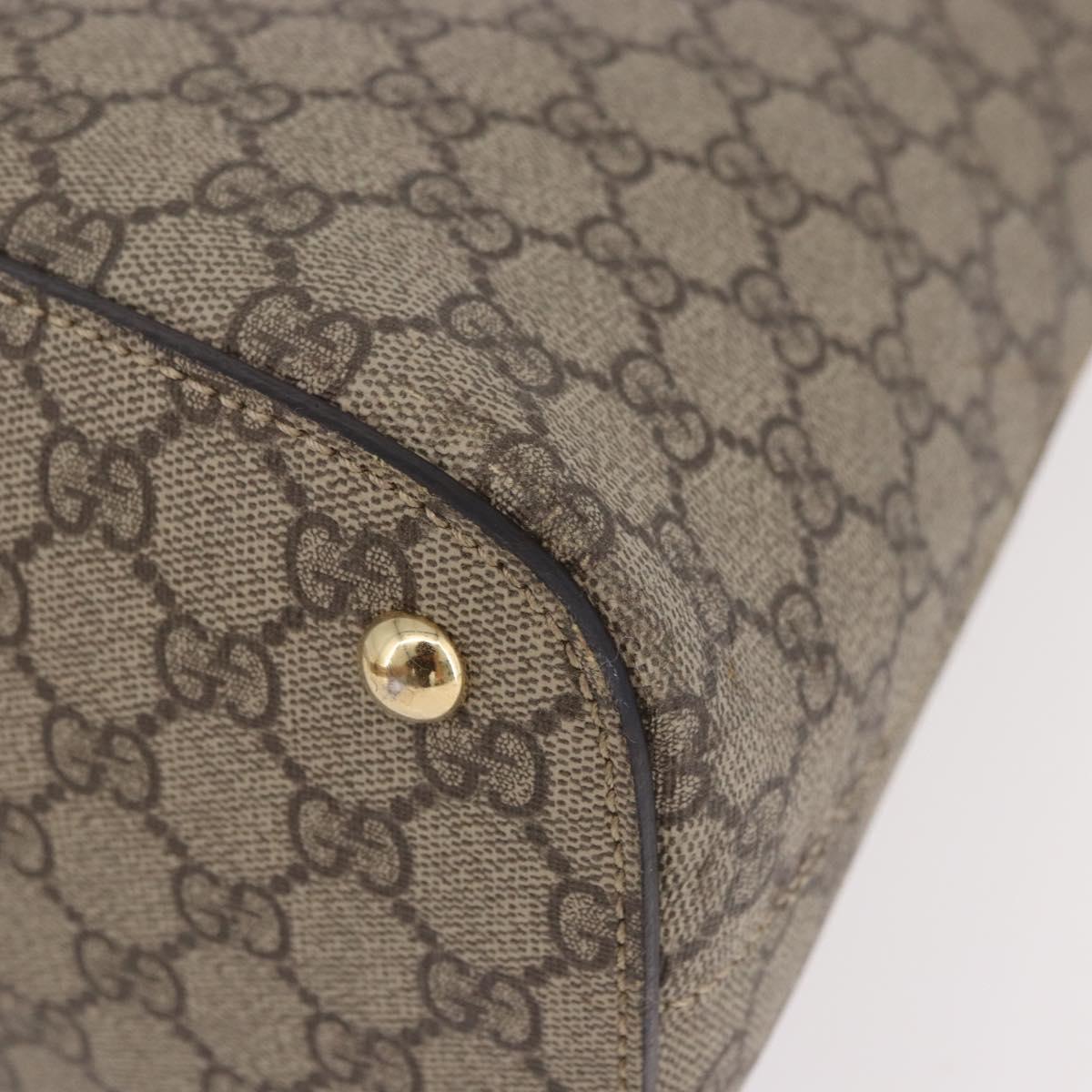 GUCCI GG Supreme Shoulder Bag PVC Beige Gold 414930 Auth ep14713