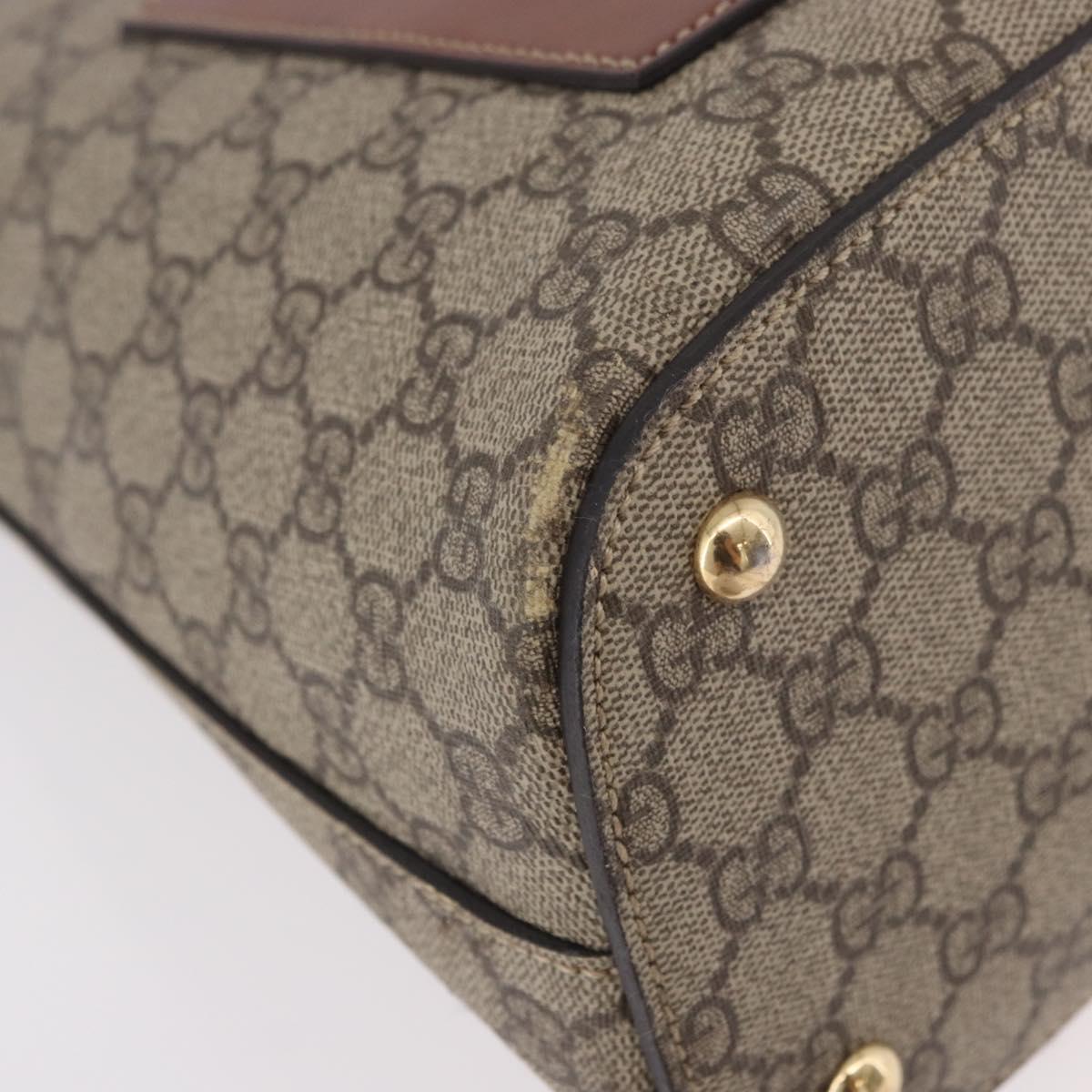 GUCCI GG Supreme Shoulder Bag PVC Beige Gold 414930 Auth ep14713