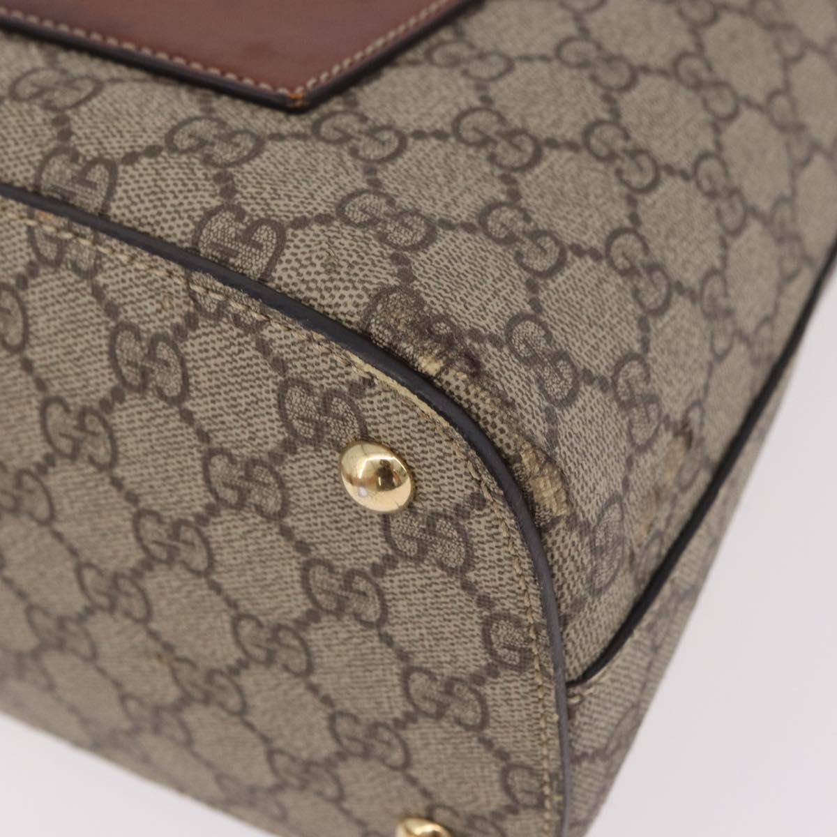 GUCCI GG Supreme Shoulder Bag PVC Beige Gold 414930 Auth ep14713