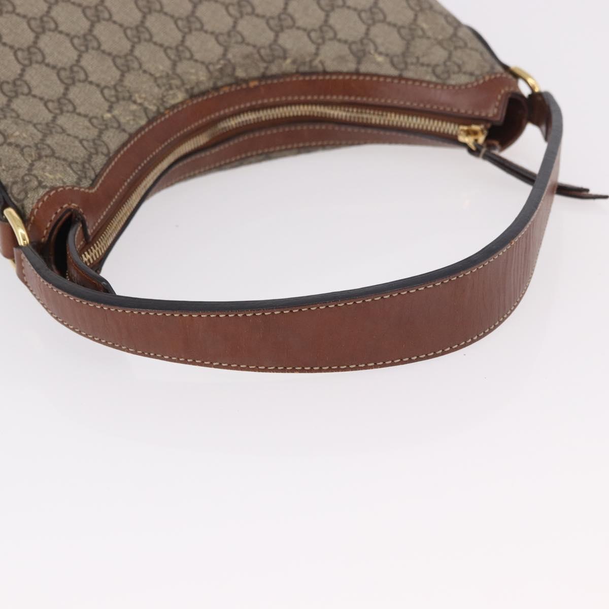 GUCCI GG Supreme Shoulder Bag PVC Beige Gold 414930 Auth ep14713