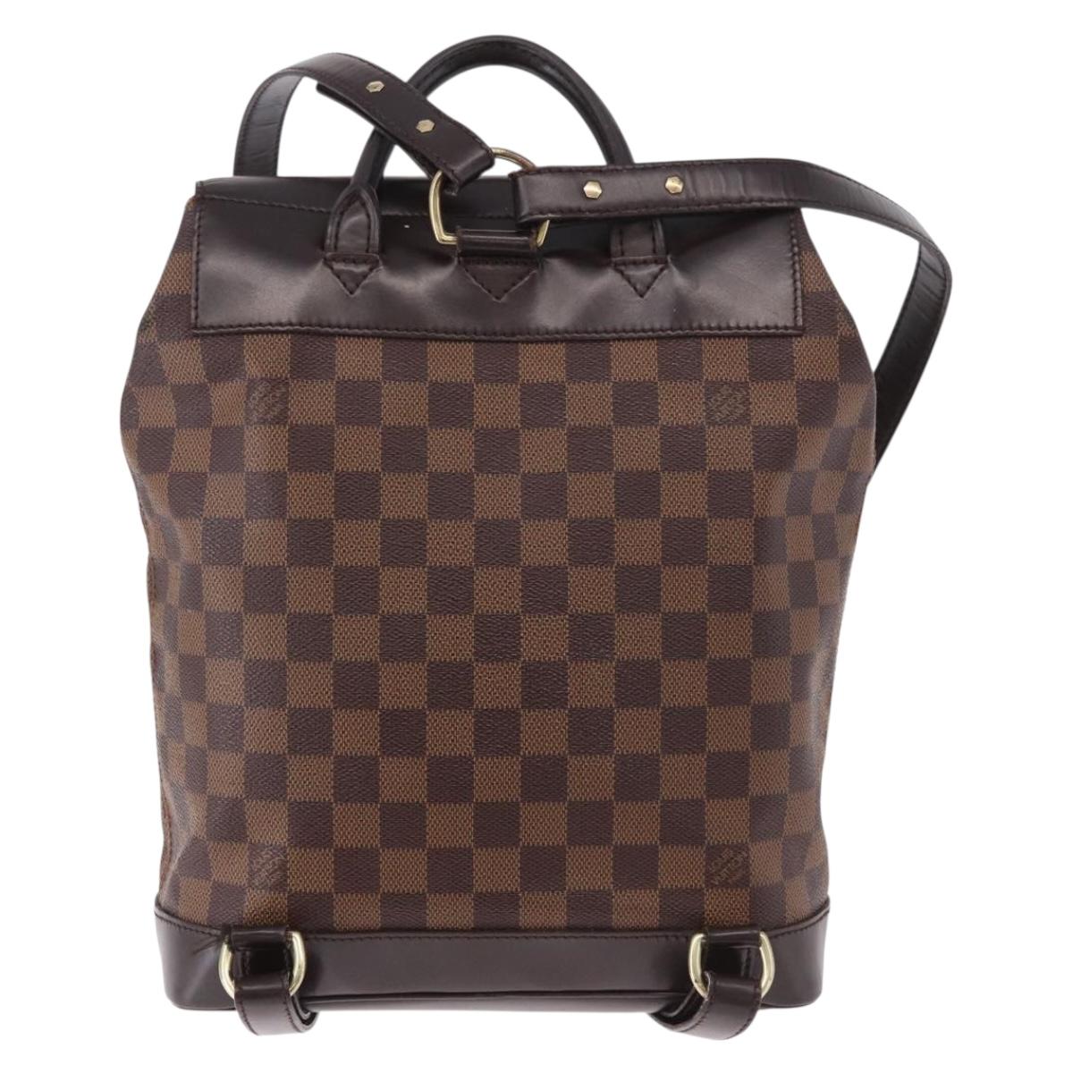 LOUIS VUITTON Damier Ebene Soho Backpack N51132 LV Auth ep14717
