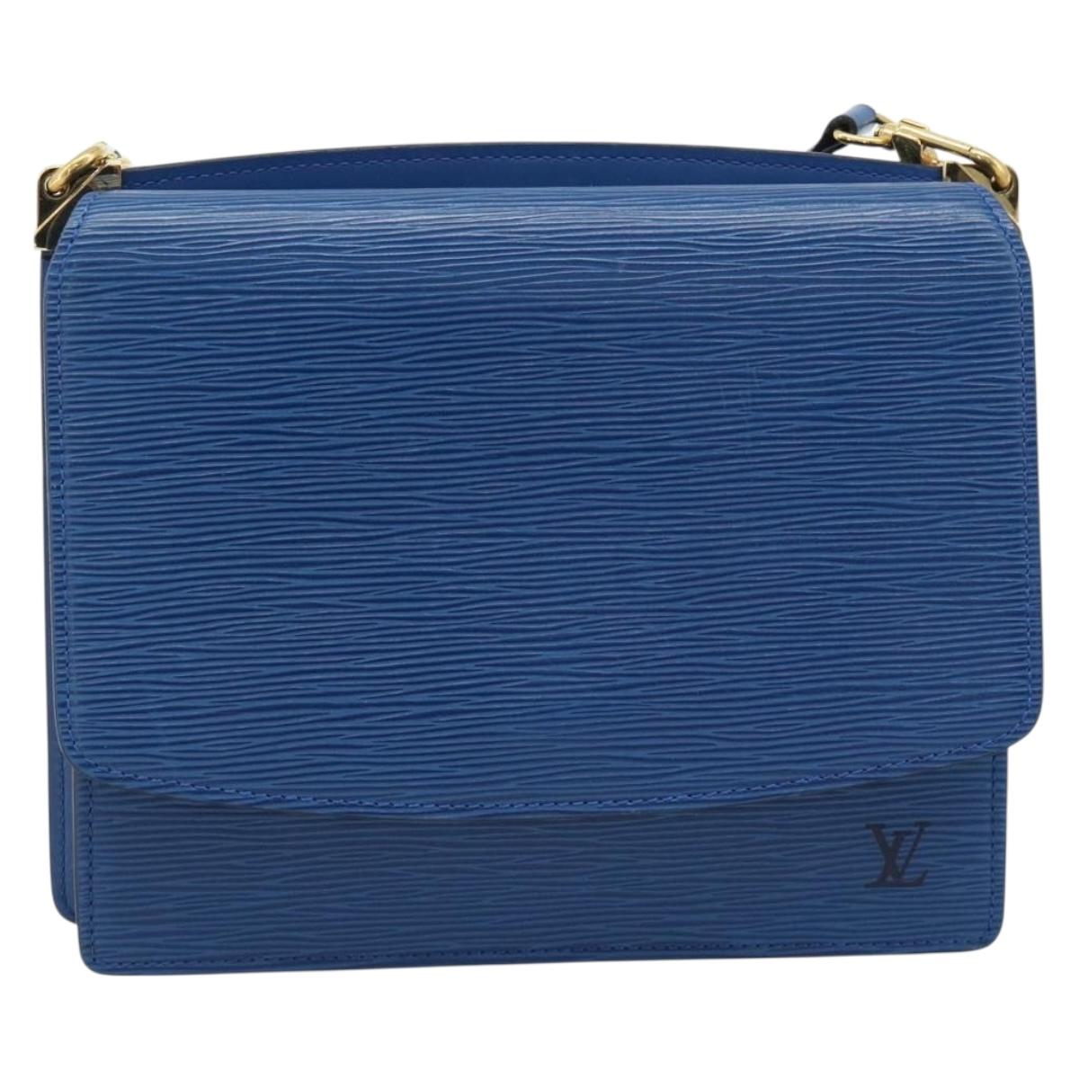 LOUIS VUITTON Epi Grenel Shoulder Bag Blue M52362 LV Auth ep14723
