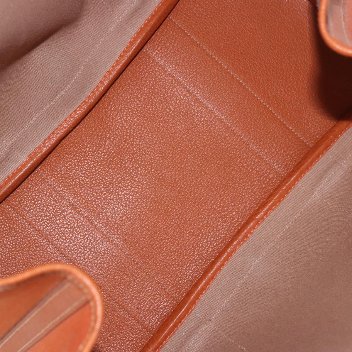 HERMES Garden Party MM Tote Bag Canvas Orange Silver Auth ep14731SAV