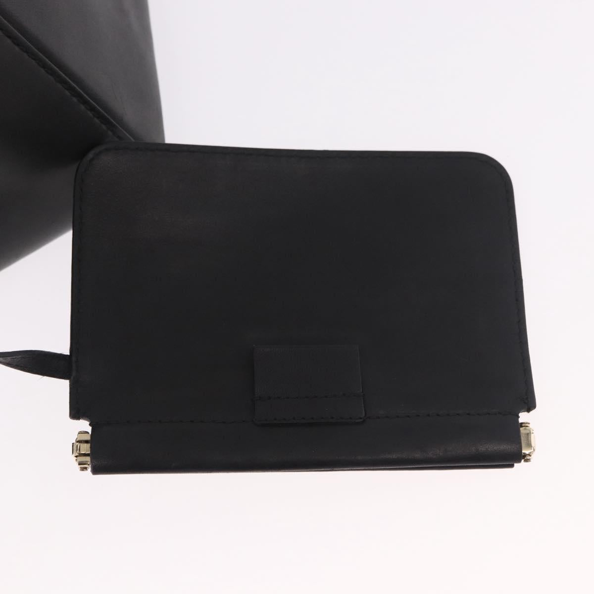 GUCCI Tote Bag Leather Black 94898 Auth ep14738