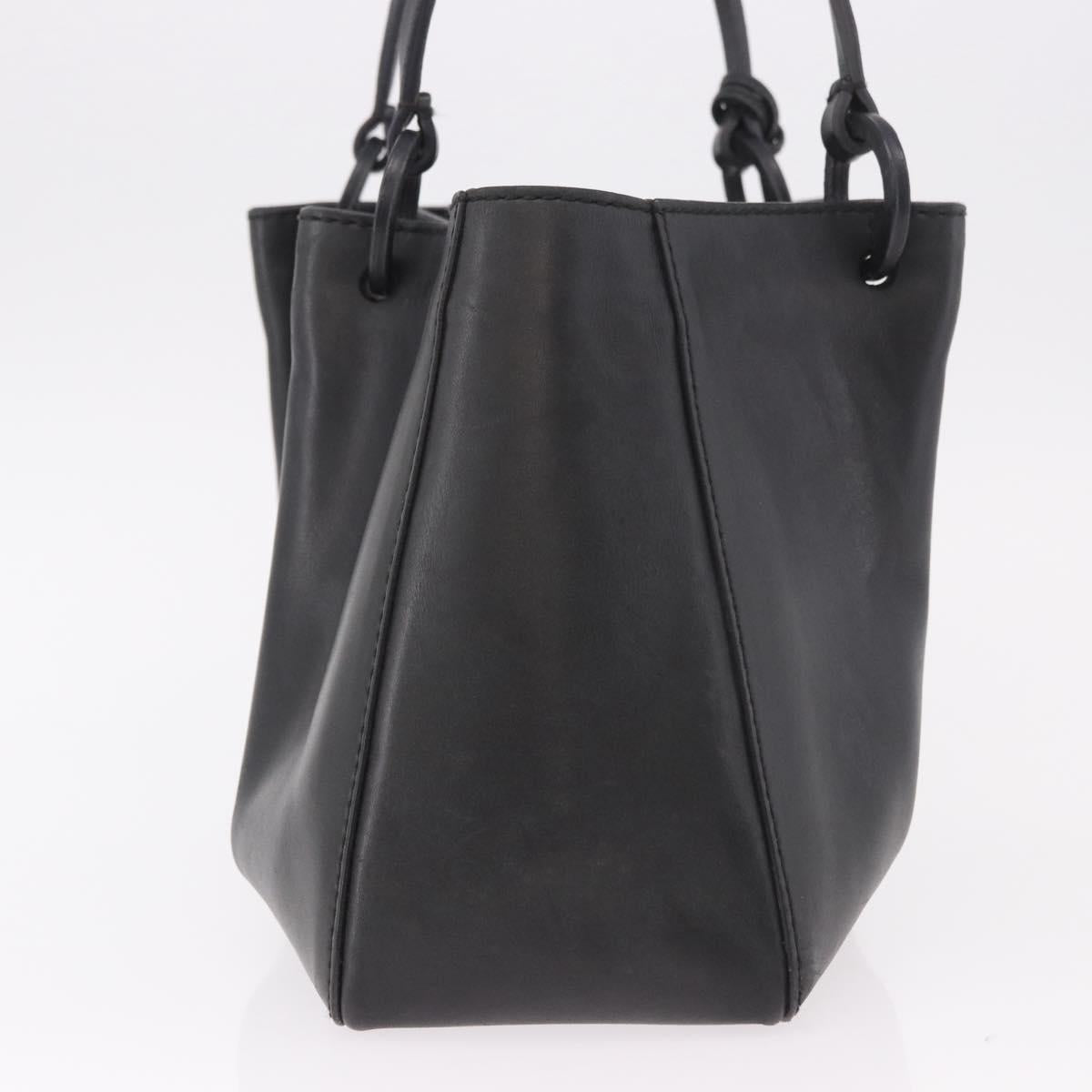 GUCCI Tote Bag Leather Black 94898 Auth ep14738