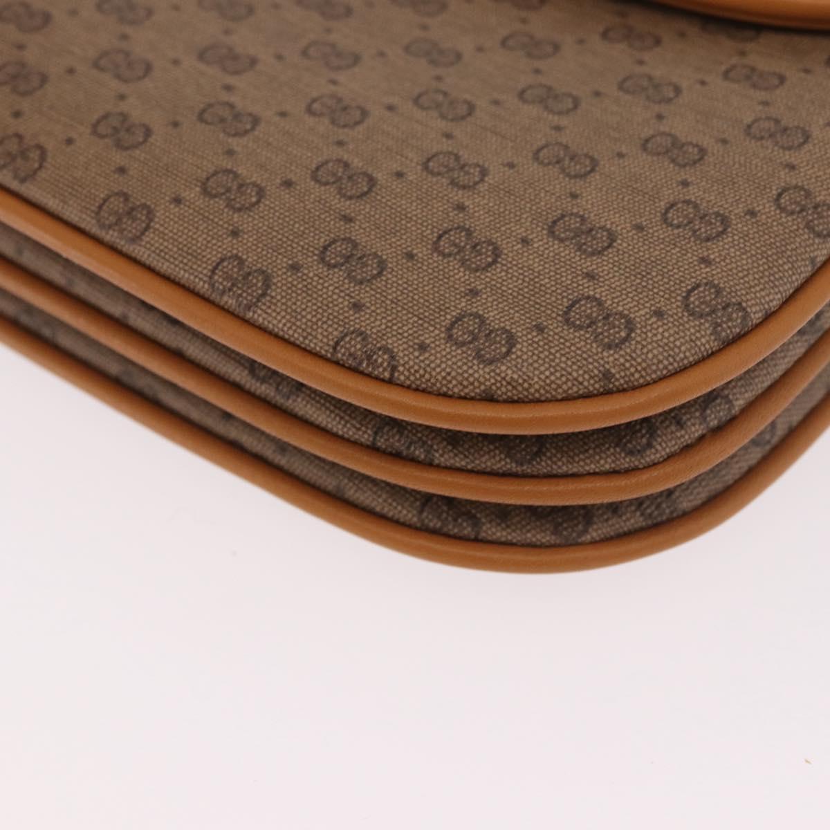 GUCCI Micro GG Supreme Shoulder Bag PVC Beige Gold 004 256 0024 Auth ep14744