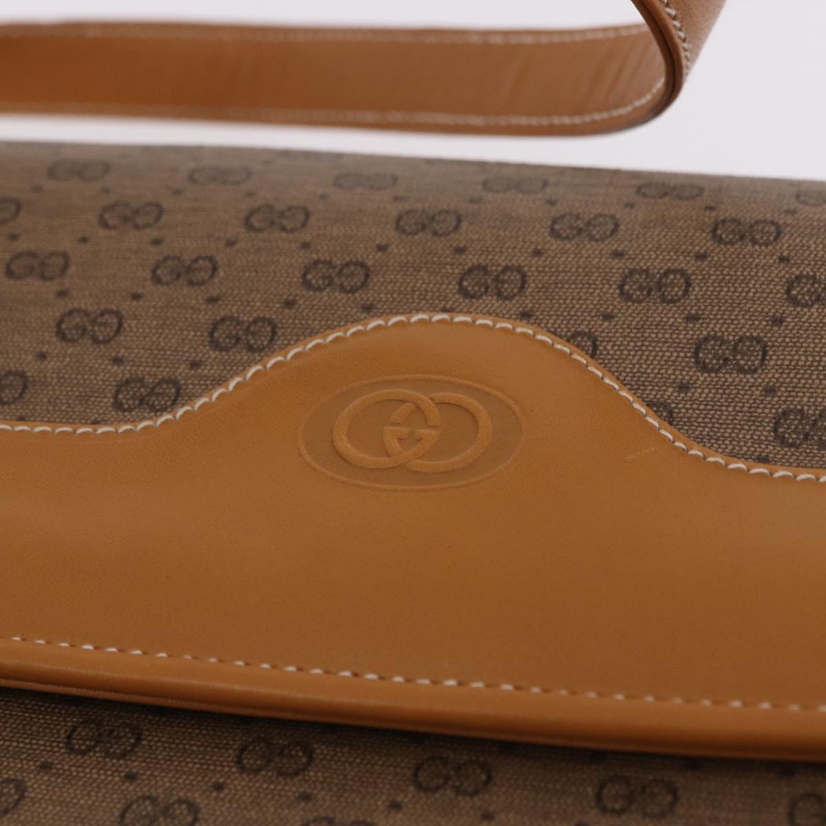 GUCCI Micro GG Supreme Shoulder Bag PVC Beige Gold 004 256 0024 Auth ep14744