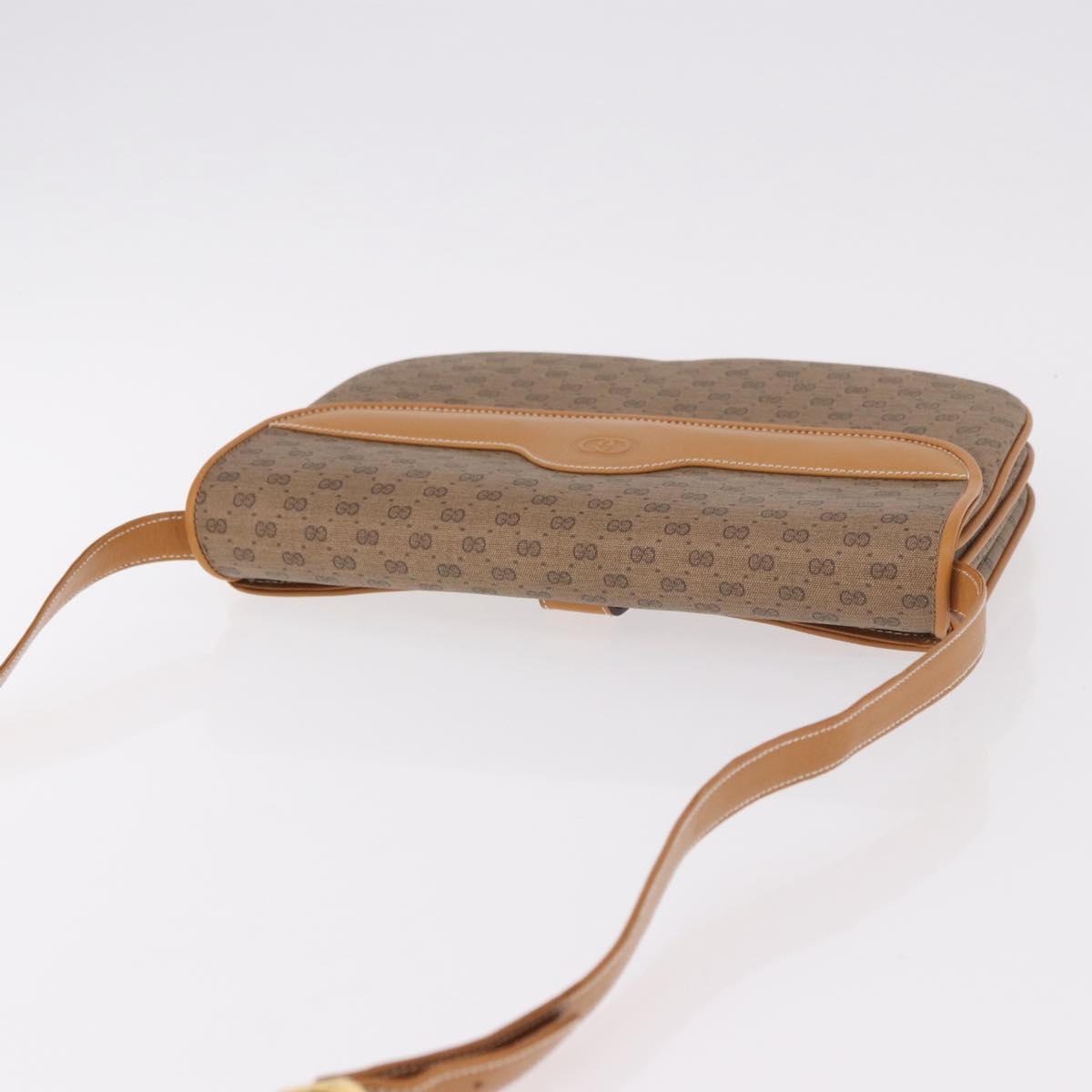 GUCCI Micro GG Supreme Shoulder Bag PVC Beige Gold 004 256 0024 Auth ep14744