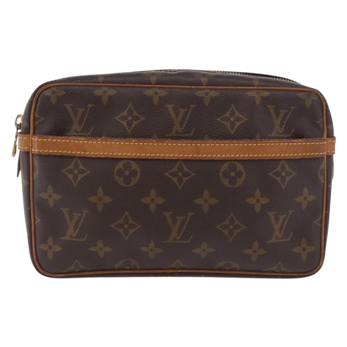 LOUIS VUITTON Monogram Compiegne 23 Clutch Bag M51847 LV Auth ep14747