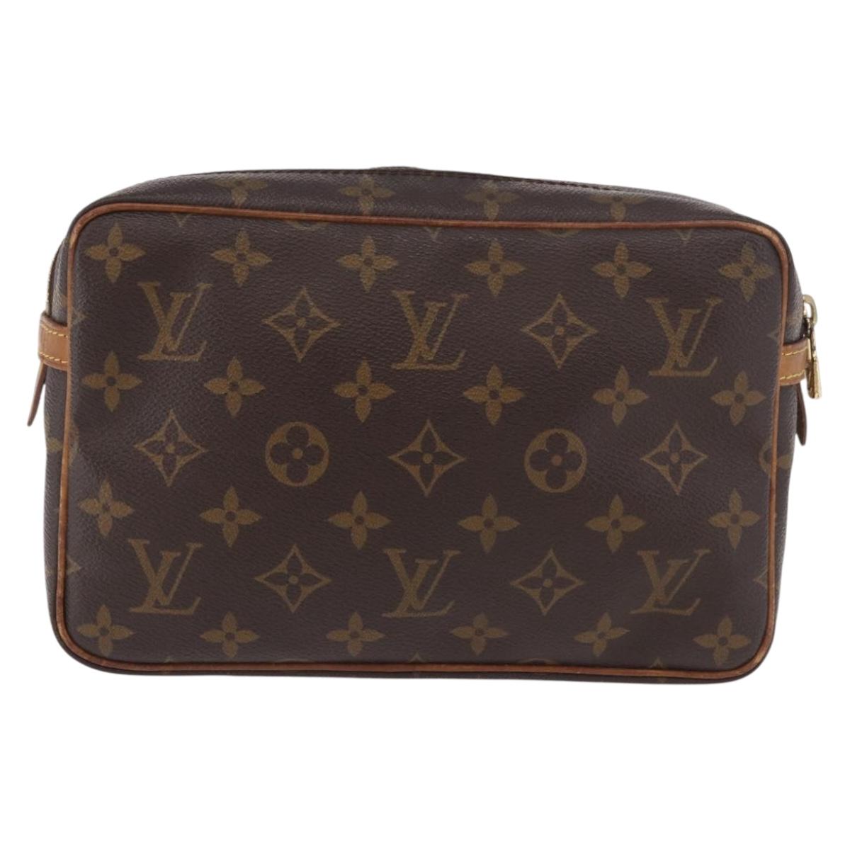 LOUIS VUITTON Monogram Compiegne 23 Clutch Bag M51847 LV Auth ep14747