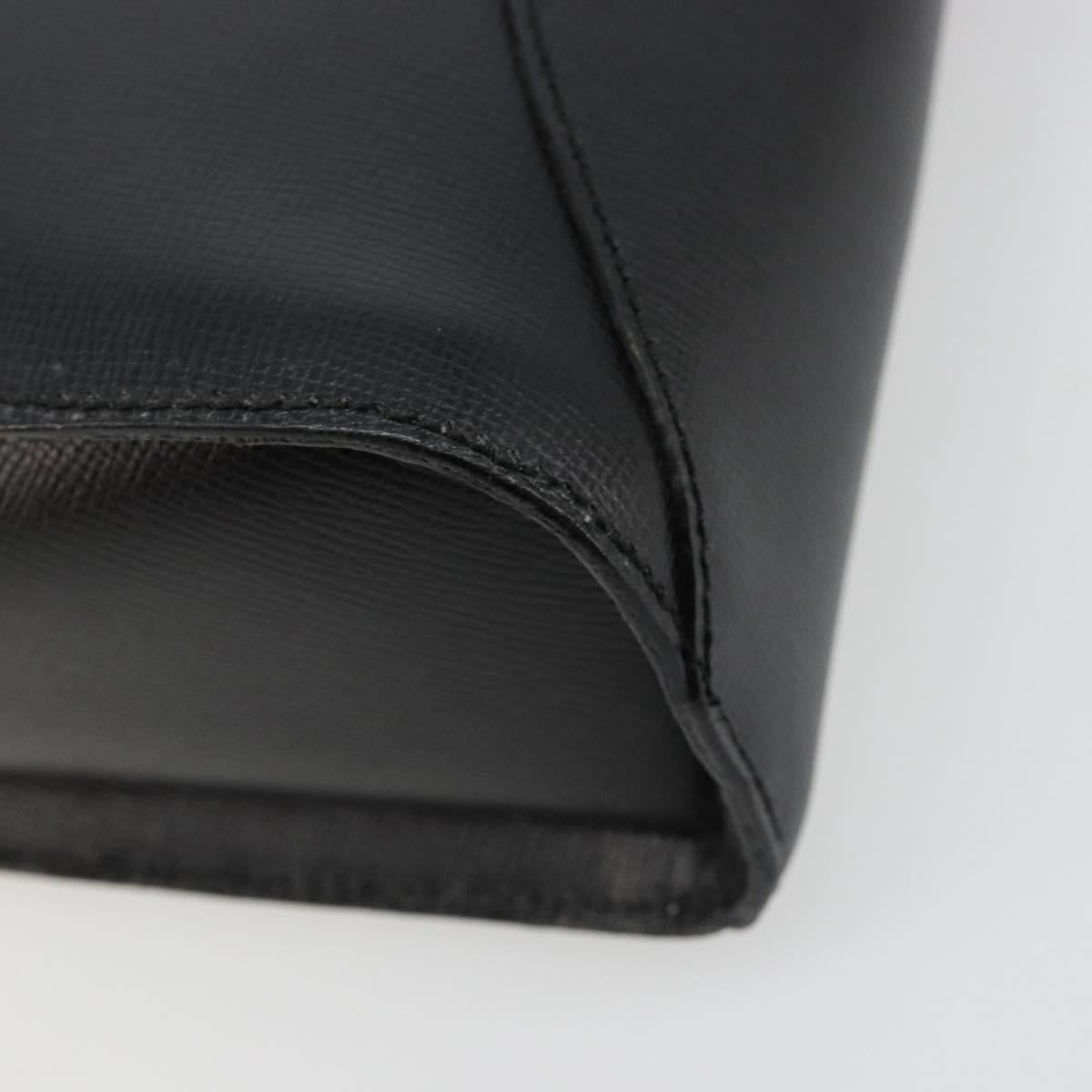Christian Dior Shoulder Bag Leather Black Gold Auth ep14752