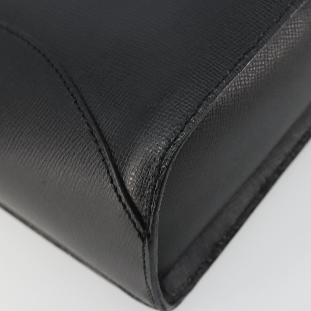 Christian Dior Shoulder Bag Leather Black Gold Auth ep14752