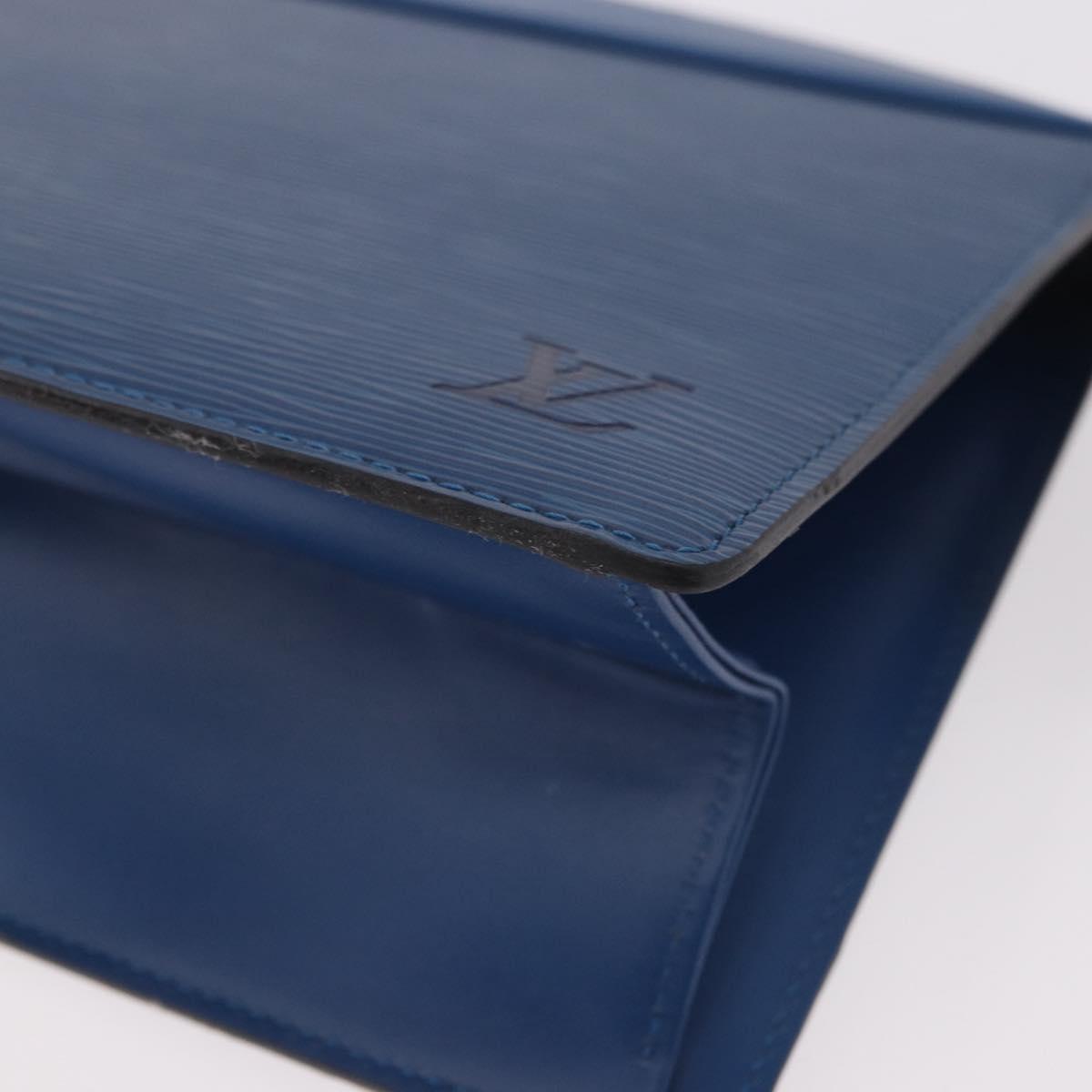 LOUIS VUITTON Epi Trousse Crete Pouch Blue M48405 LV Auth ep14754