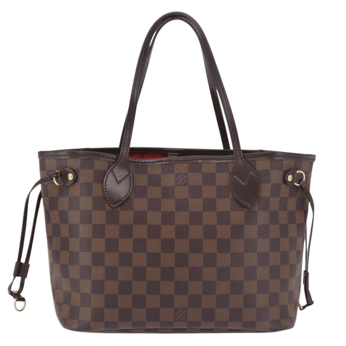 LOUIS VUITTON Damier Ebene Neverfull PM Tote Bag N51109 LV Auth ep14755A