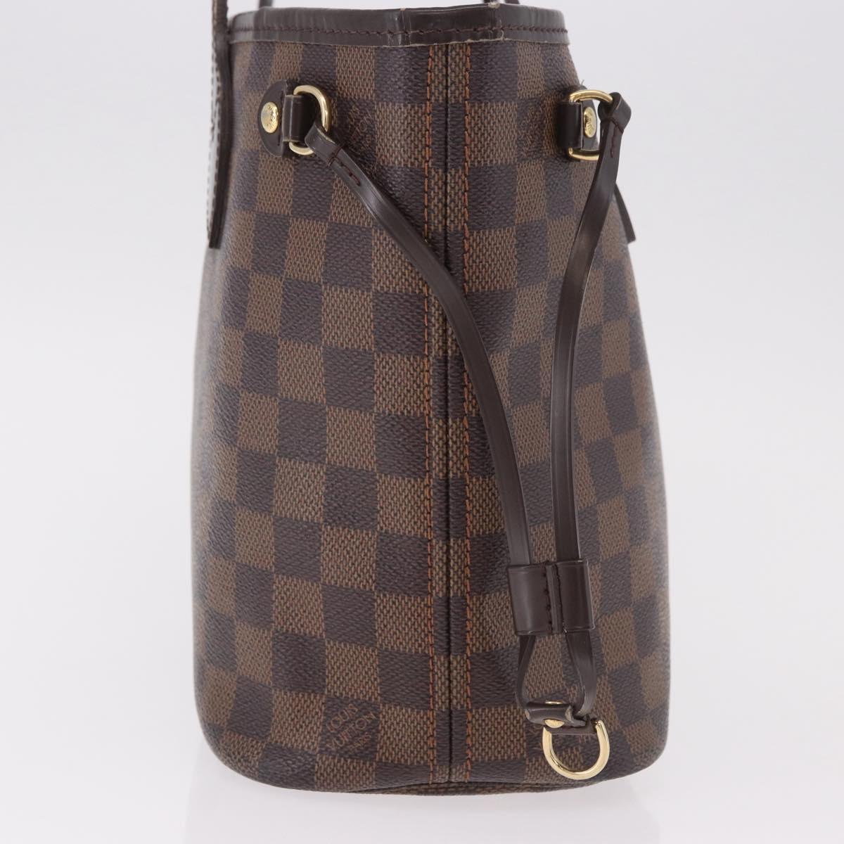 LOUIS VUITTON Damier Ebene Neverfull PM Tote Bag N51109 LV Auth ep14755A