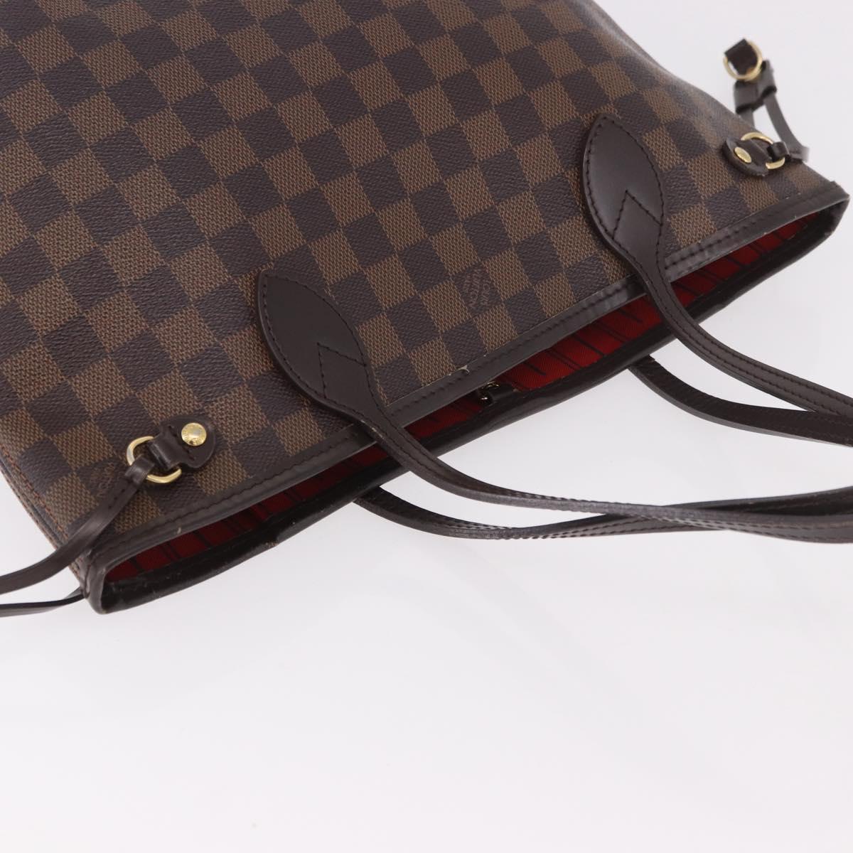 LOUIS VUITTON Damier Ebene Neverfull PM Tote Bag N51109 LV Auth ep14755A