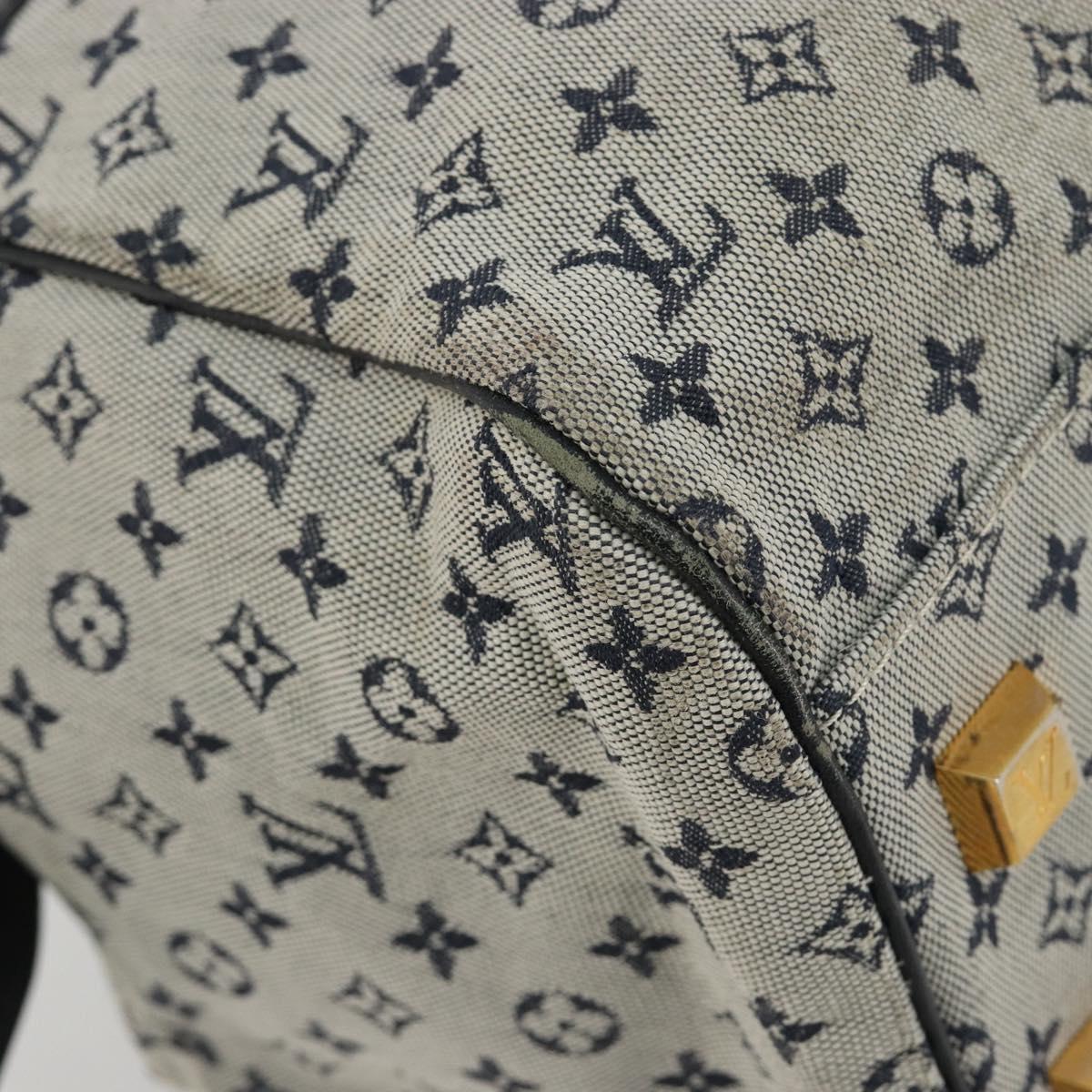LOUIS VUITTON Monogram Mini Josephine GM Hand Bag Blue M92211 LV Auth ep14758