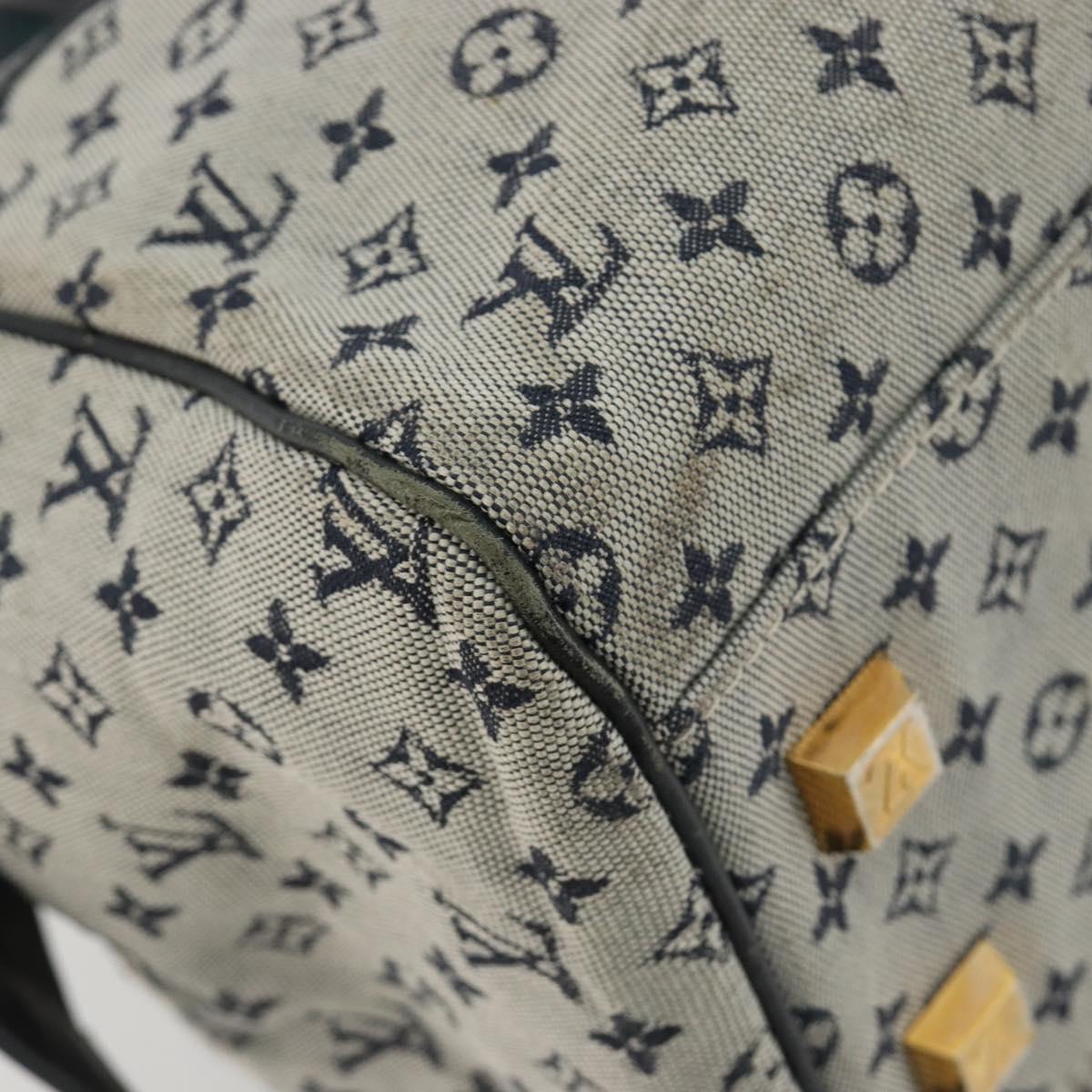 LOUIS VUITTON Monogram Mini Josephine GM Hand Bag Blue M92211 LV Auth ep14758