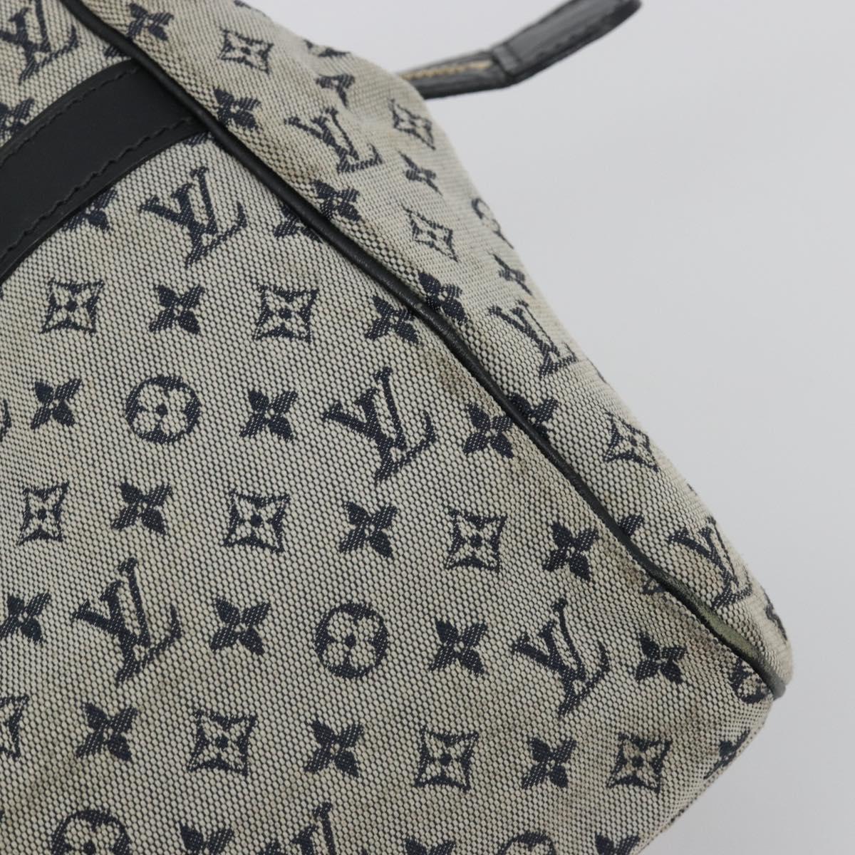 LOUIS VUITTON Monogram Mini Josephine GM Hand Bag Blue M92211 LV Auth ep14758