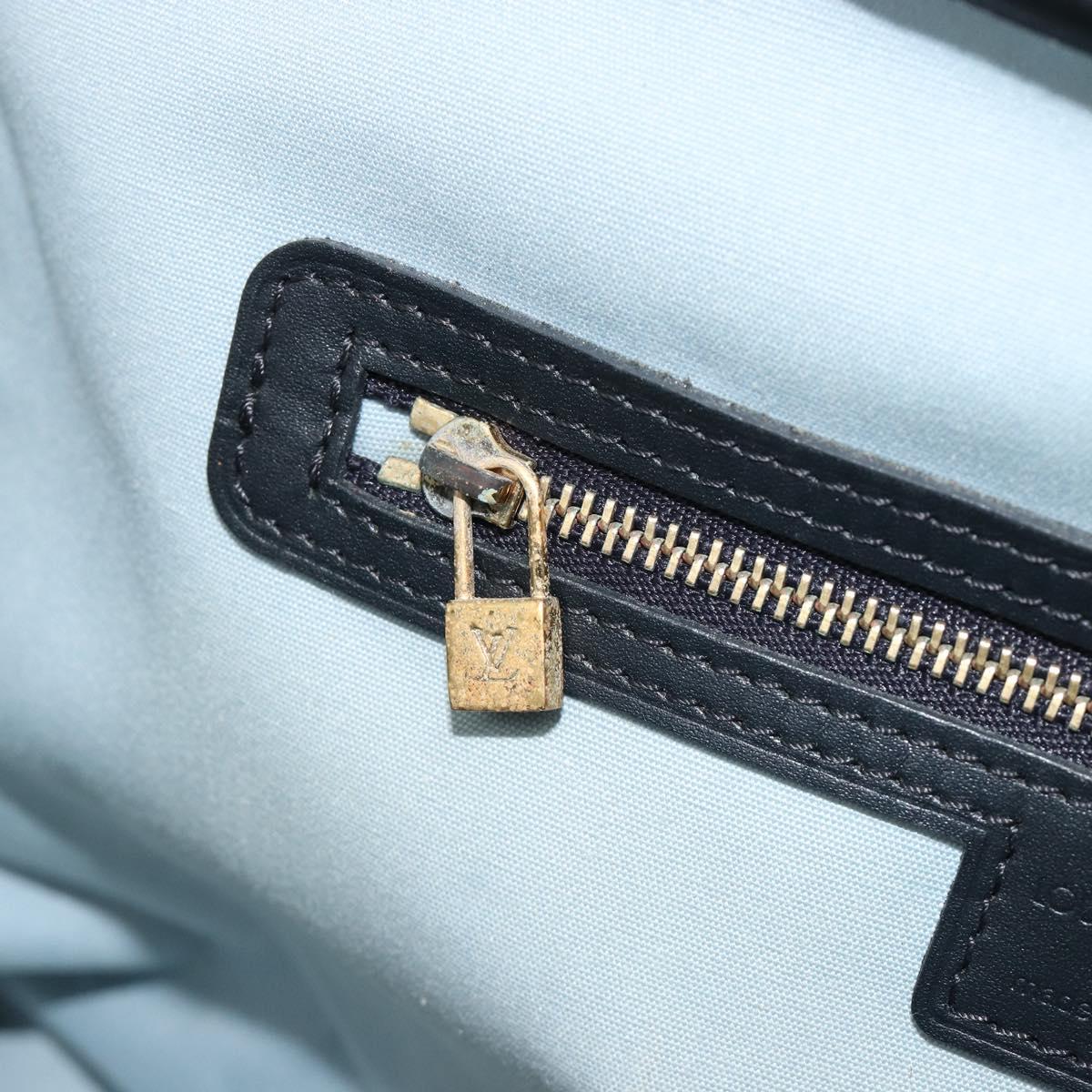 LOUIS VUITTON Monogram Mini Josephine GM Hand Bag Blue M92211 LV Auth ep14758