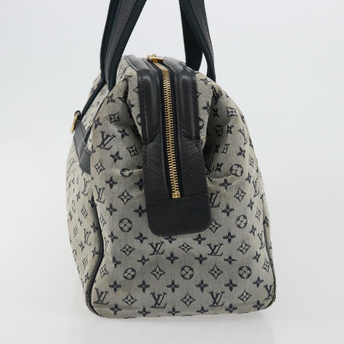 LOUIS VUITTON Monogram Mini Josephine GM Hand Bag Blue M92211 LV Auth ep14758