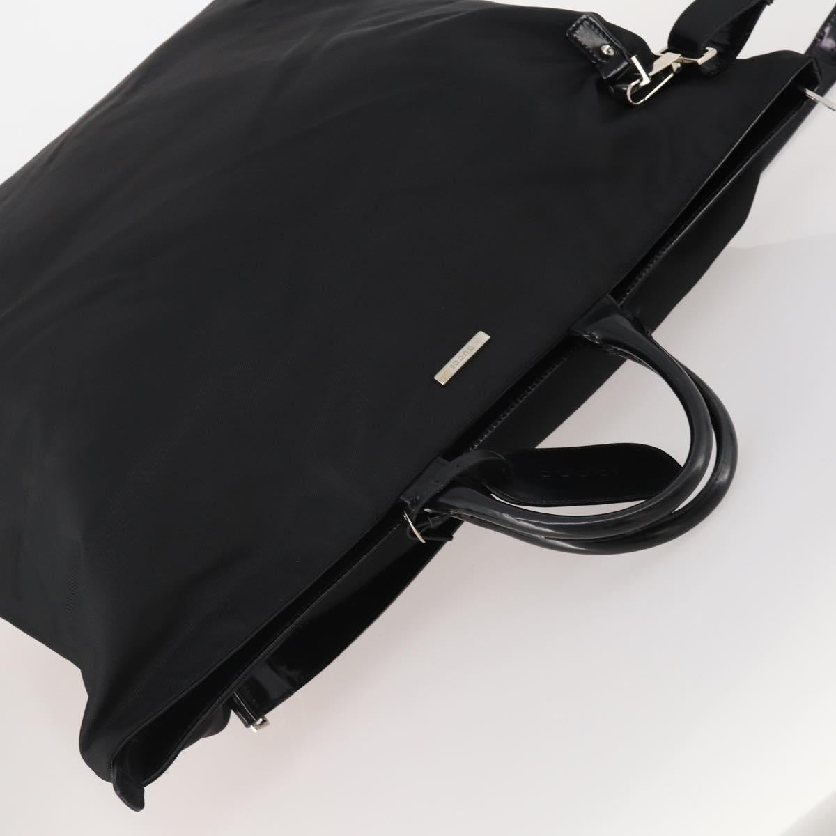 GUCCI Hand Bag Canvas 2way Black Silver 019 2020 0282 08 Auth ep14763
