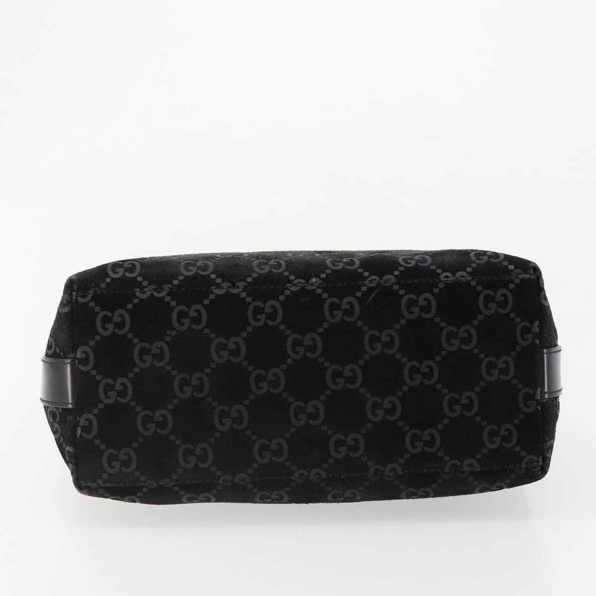 GUCCI GG Canvas Shoulder Bag Black Silver 000 0602 Auth ep14767
