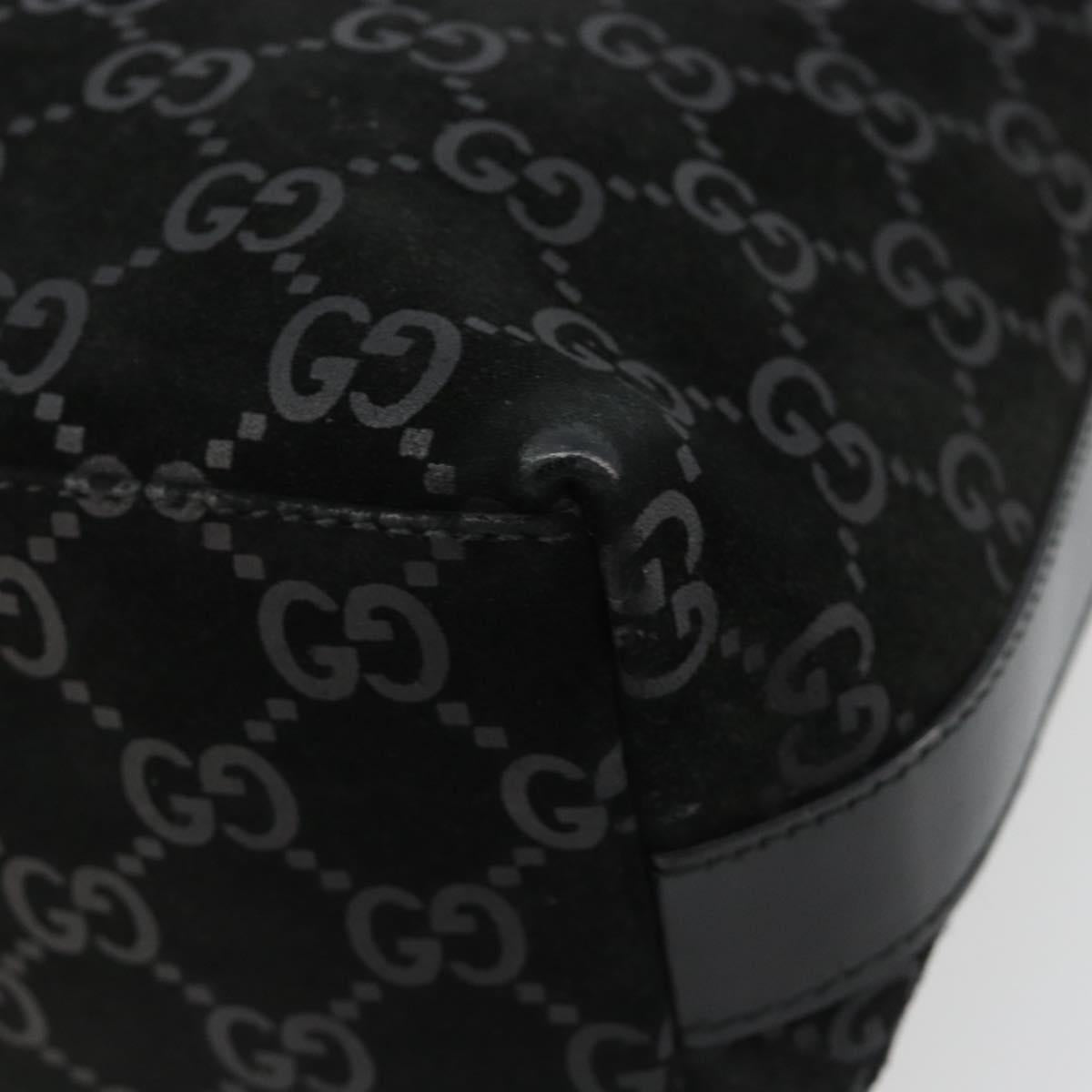 GUCCI GG Canvas Shoulder Bag Black Silver 000 0602 Auth ep14767
