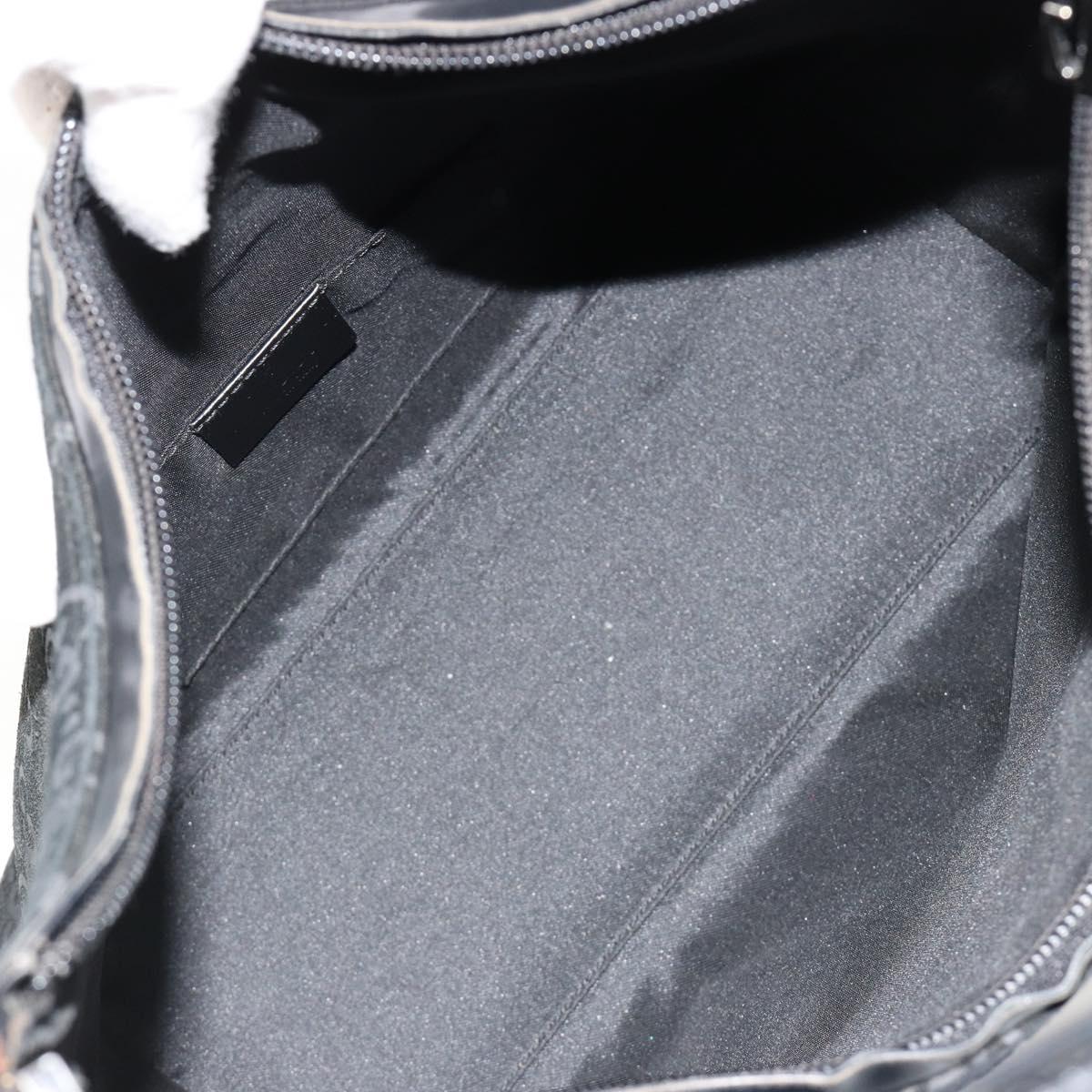 GUCCI GG Canvas Shoulder Bag Black Silver 000 0602 Auth ep14767