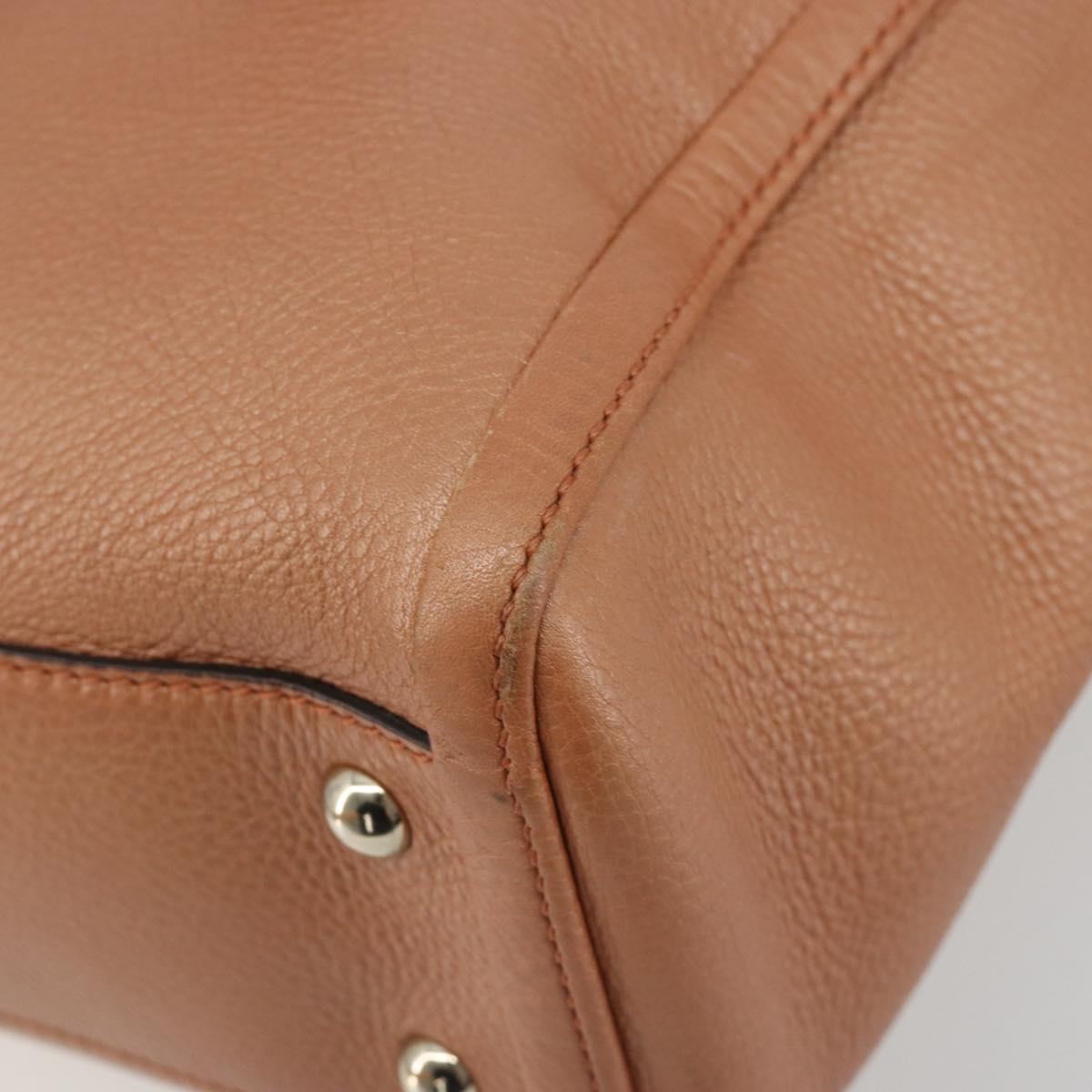 GUCCI Soho Tote Bag Leather Orange Gold 282307 Auth ep14774A