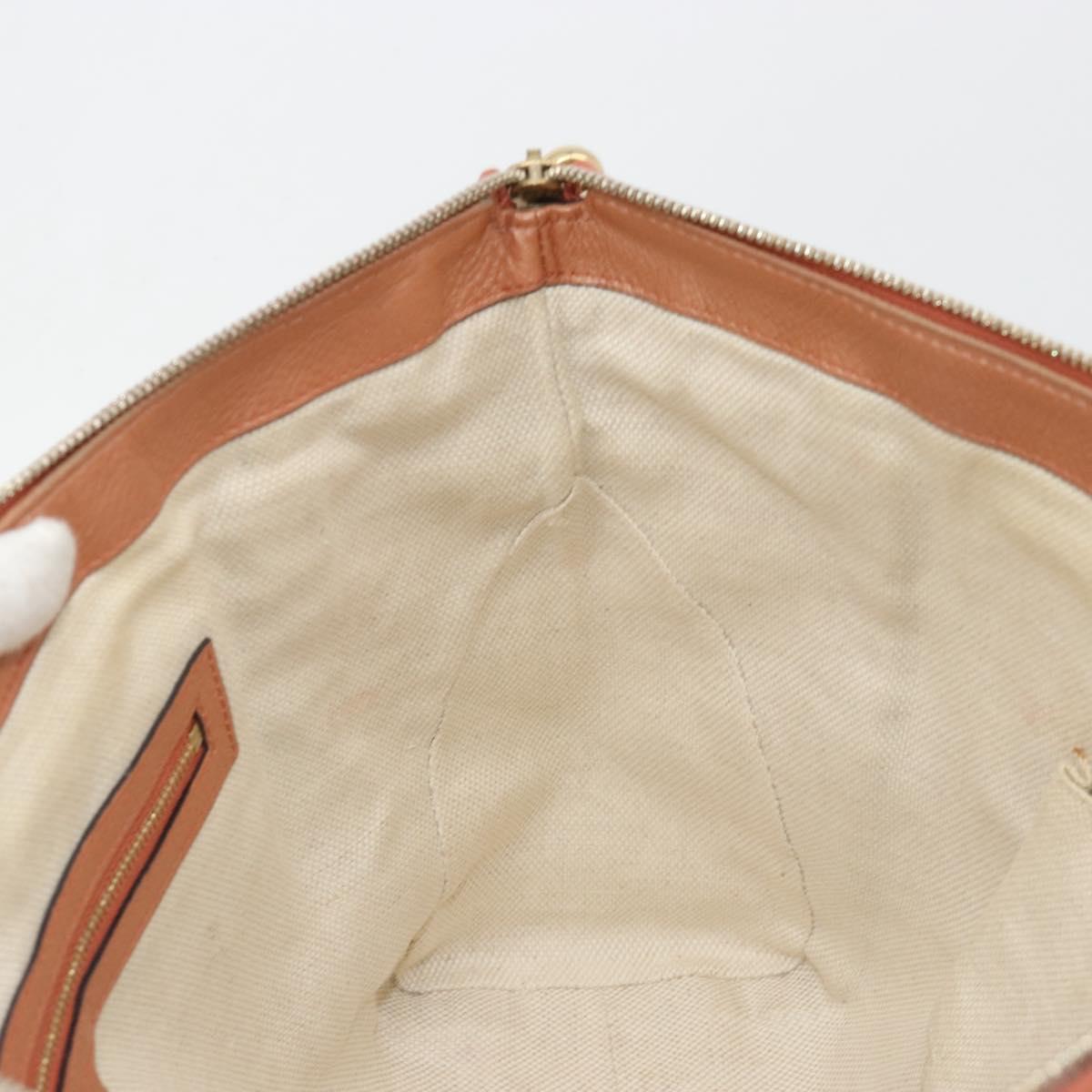 GUCCI Soho Tote Bag Leather Orange Gold 282307 Auth ep14774A