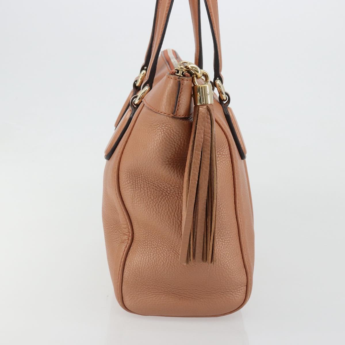 GUCCI Soho Tote Bag Leather Orange Gold 282307 Auth ep14774A