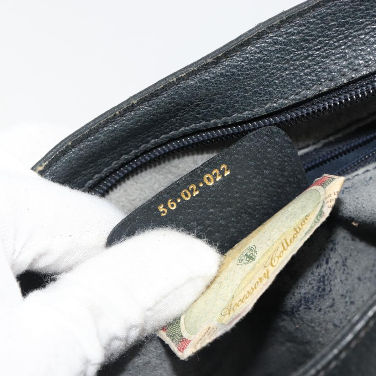 GUCCI GG Supreme Shoulder Bag PVC Navy Gold Auth ep14778