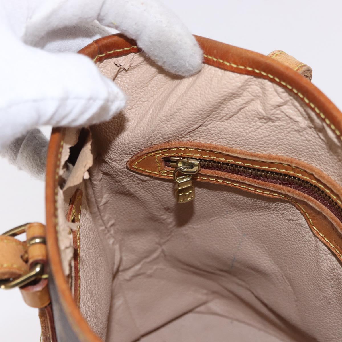 LOUIS VUITTON Monogram Bucket PM Shoulder Bag M42238 LV Auth ep14782