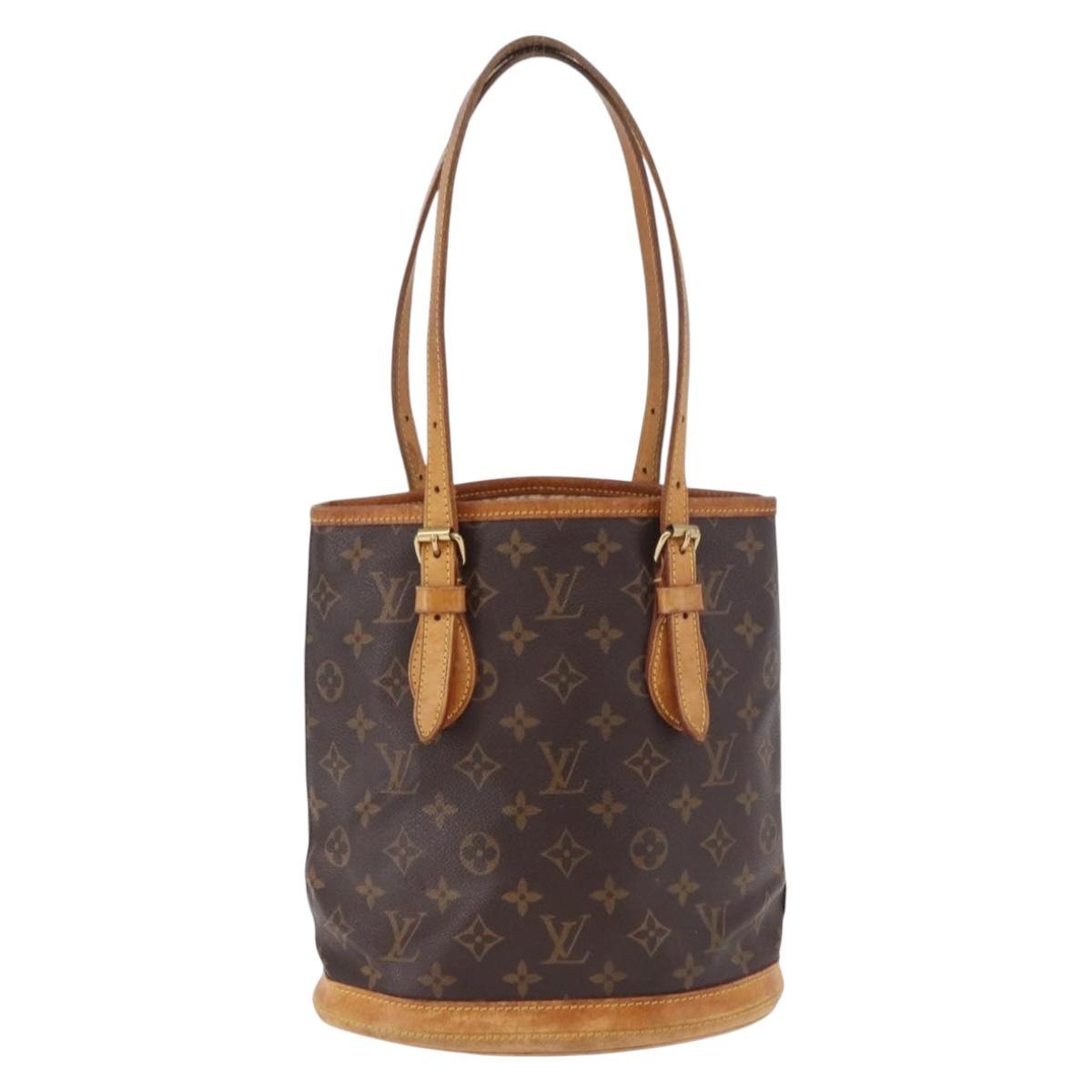 LOUIS VUITTON Monogram Bucket PM Shoulder Bag M42238 LV Auth ep14782