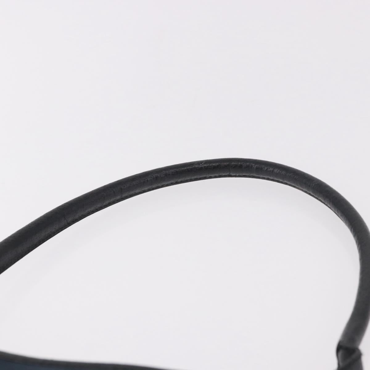 Salvatore Ferragamo Shoulder Bag Canvas Navy Auth ep14784