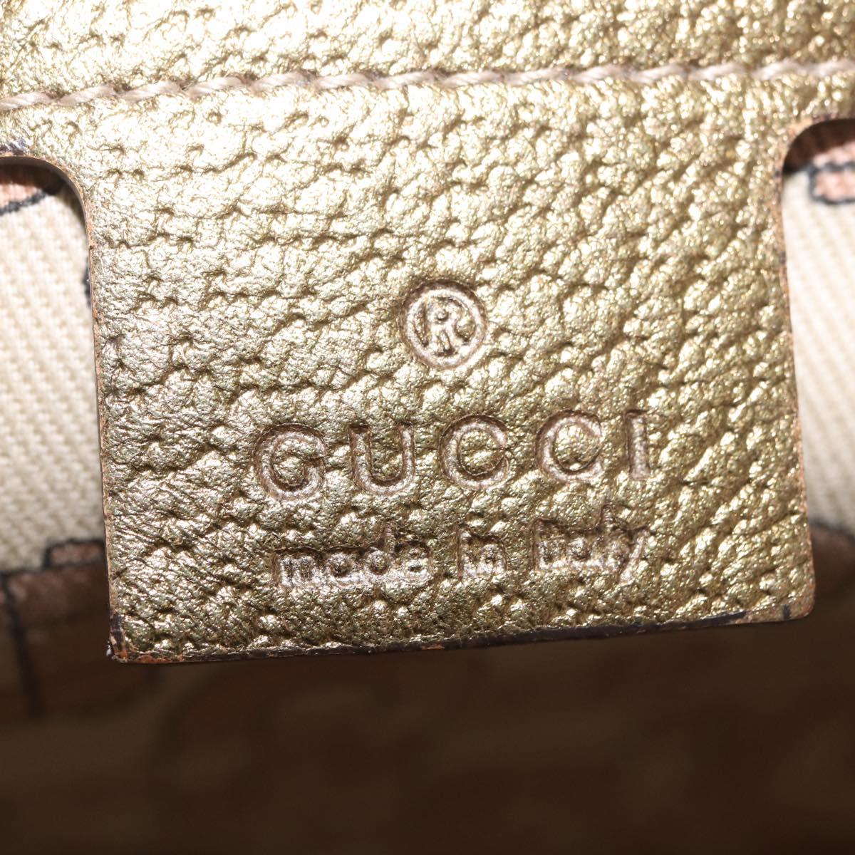 GUCCI GG Canvas Tote Bag Beige Gold 139260 Auth ep14785