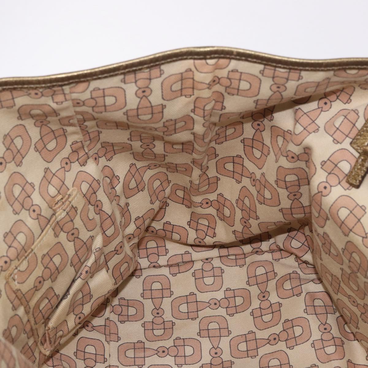 GUCCI GG Canvas Tote Bag Beige Gold 139260 Auth ep14785