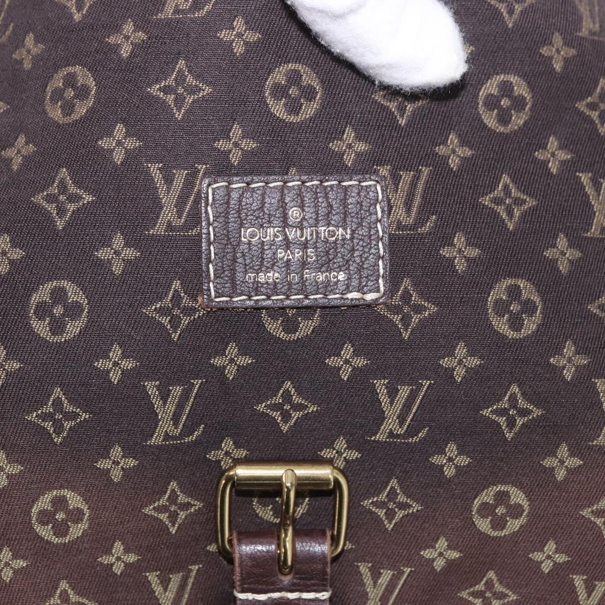LOUIS VUITTON Monogram Mini Lin Saumur PM Bag Brown M95227 LV Auth ep14788A