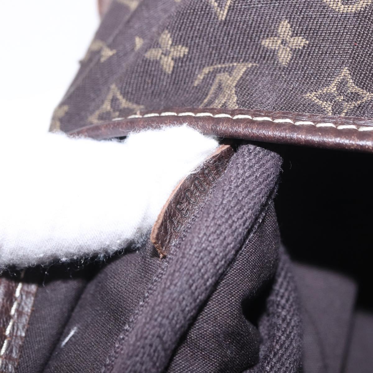 LOUIS VUITTON Monogram Mini Lin Saumur PM Bag Brown M95227 LV Auth ep14788A