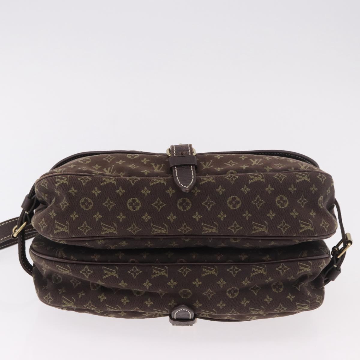 LOUIS VUITTON Monogram Mini Lin Saumur PM Bag Brown M95227 LV Auth ep14788A