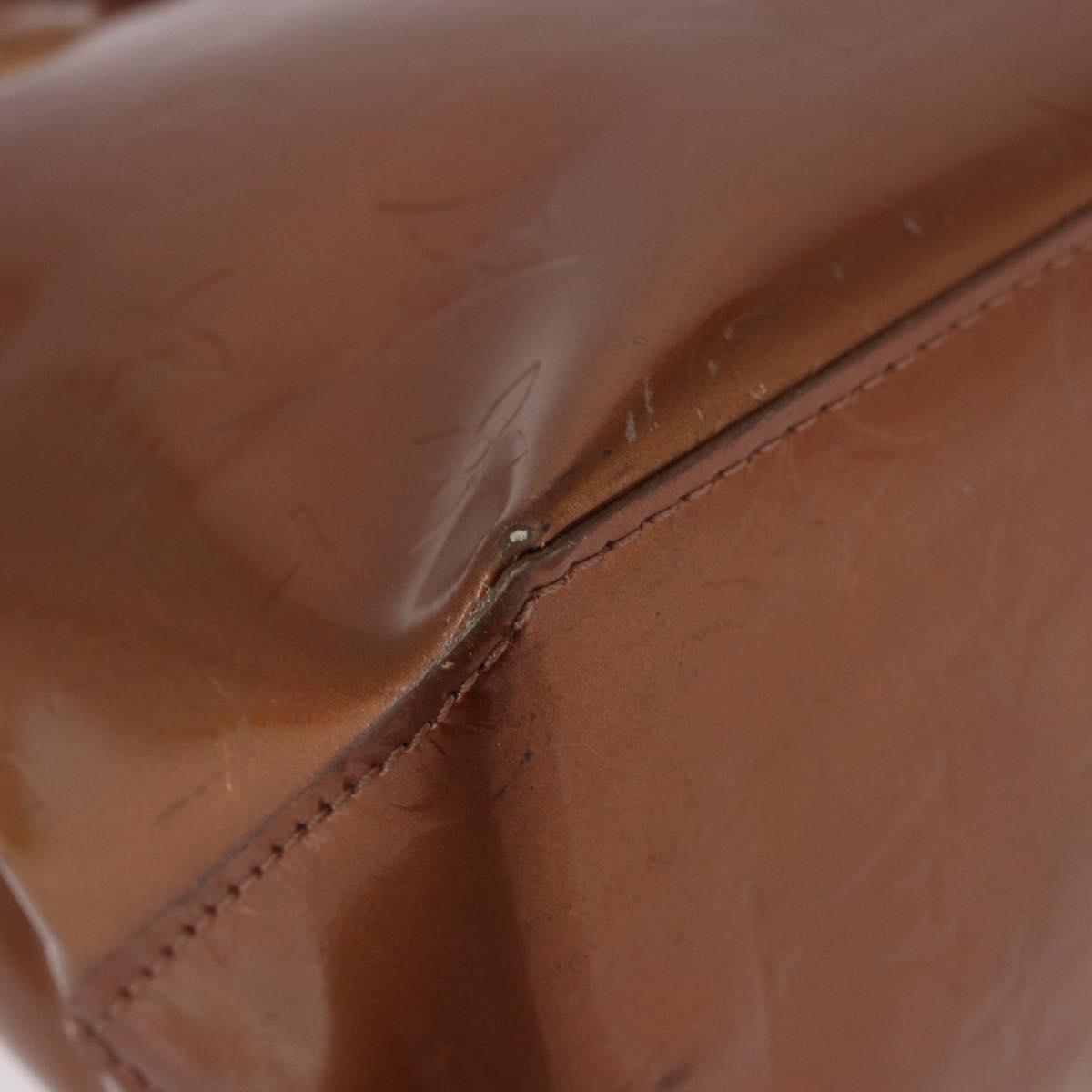 LOUIS VUITTON Monogram Vernis Reade PM Hand Bag Bronze M91146 LV Auth ep14791
