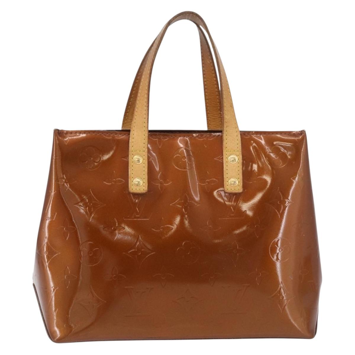 LOUIS VUITTON Monogram Vernis Reade PM Hand Bag Bronze M91146 LV Auth ep14791
