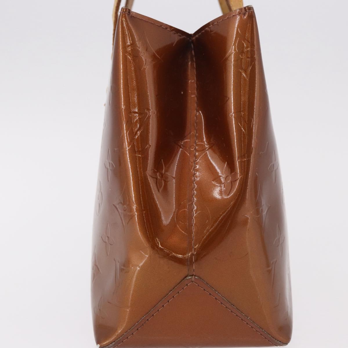 LOUIS VUITTON Monogram Vernis Reade PM Hand Bag Bronze M91146 LV Auth ep14791