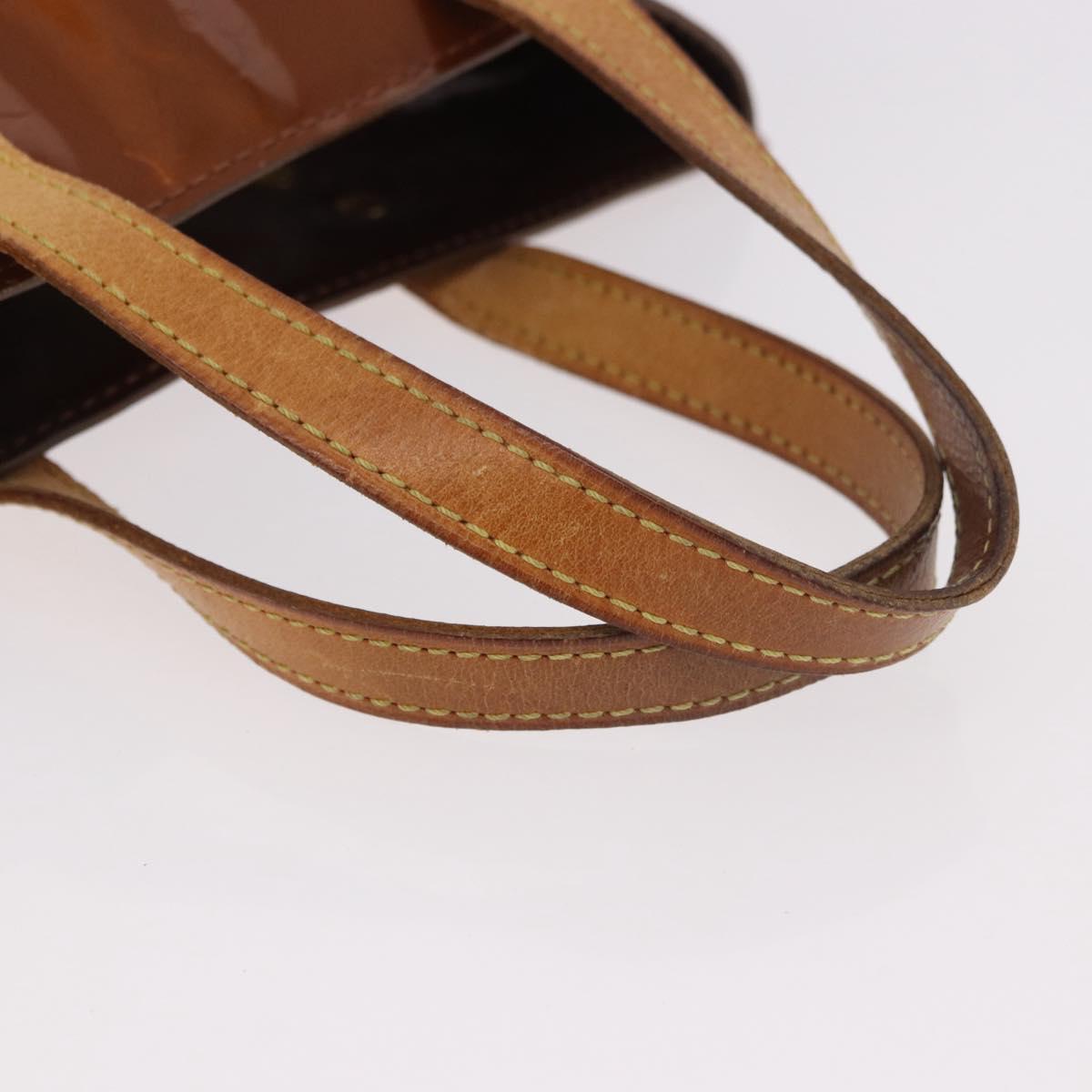 LOUIS VUITTON Monogram Vernis Reade PM Hand Bag Bronze M91146 LV Auth ep14791